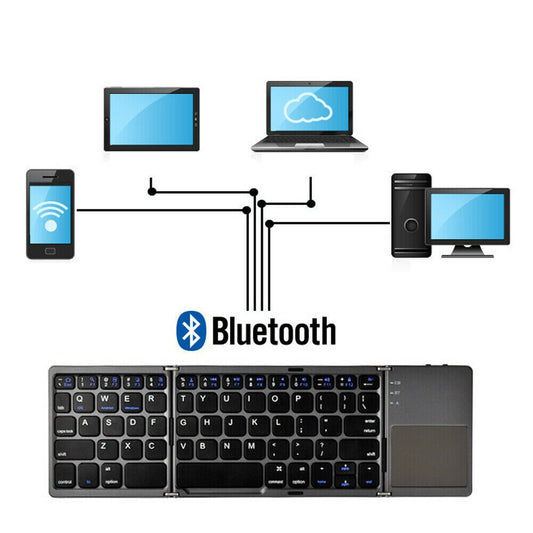 Teclado inalámbrico Bluetooth plegable para teléfono