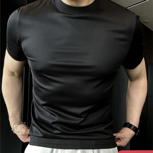 🔥Hot sale 50% Off🔥Camiseta de manga corta de seda helada mercerizada y transpirable para hombre