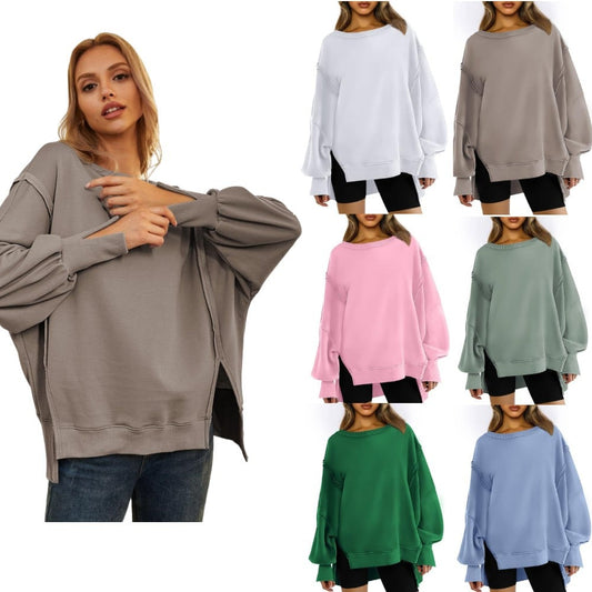 【Envío gratuito】👚Sudaderas oversize de cuello redondo