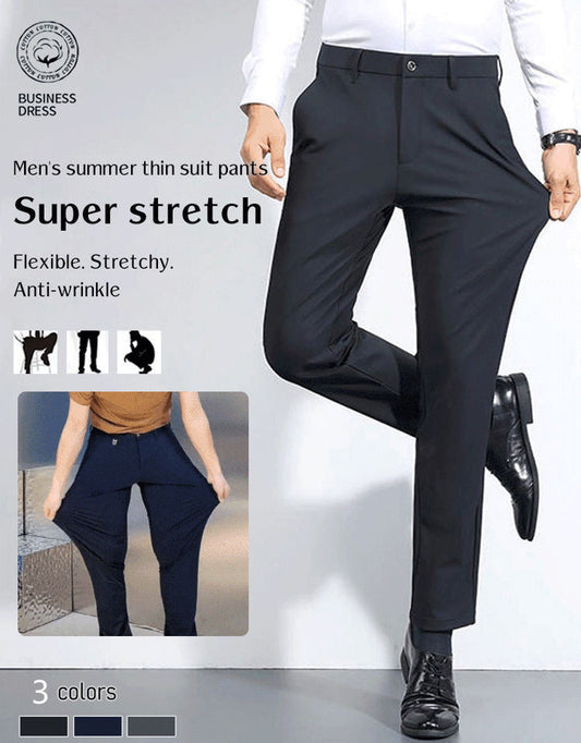 Pantalones de negocios de traje fino de verano para hombre