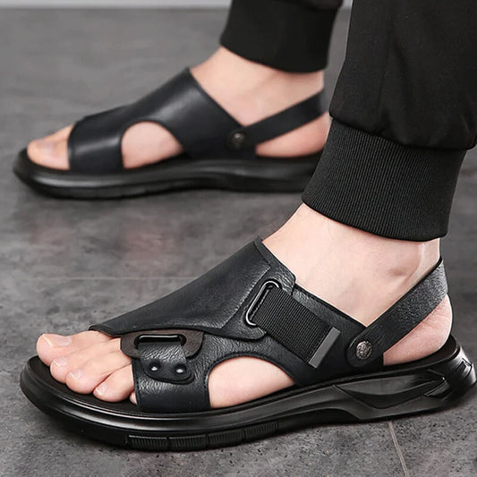 Sandalias de cuero de micro fibra para hombres