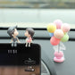 Cute Kiss Couple Muñeca Coche Ornamente