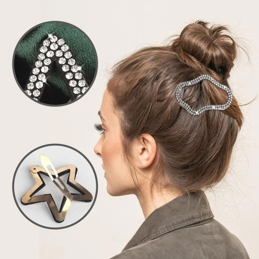 ✨Rhinestone Bling Snap Hair Clip Pasadores