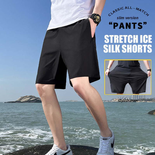 ? Summer Caliente Venta ?Shorts de hombre talla grande Ice Silk Stretch (47 % de descuento)