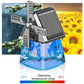 Ambientador giratorio solar para coche con difusor de aroma de molino de viento