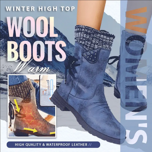 Botas altas de lana cálidas de invierno para mujer🌟 compre 2 envío gratis