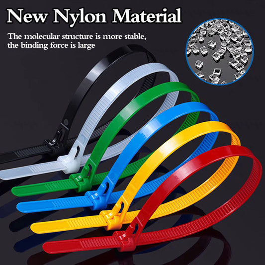 🔥Bridas para cables de nailon premium autoblocantes con hebilla