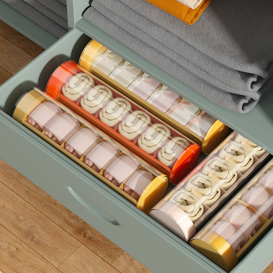Caja de almacenamiento extraíble para calcetines y ropa interior con 6 compartimentos