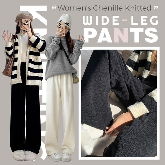 🔥Hot Sale🔥women Los pantalones de patas anchas de chenille de las mujeres (46%de descuento)