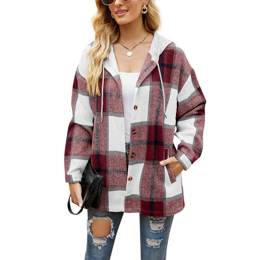 Pocket Plaid Shirt Jacket - compra 2 envío gratis