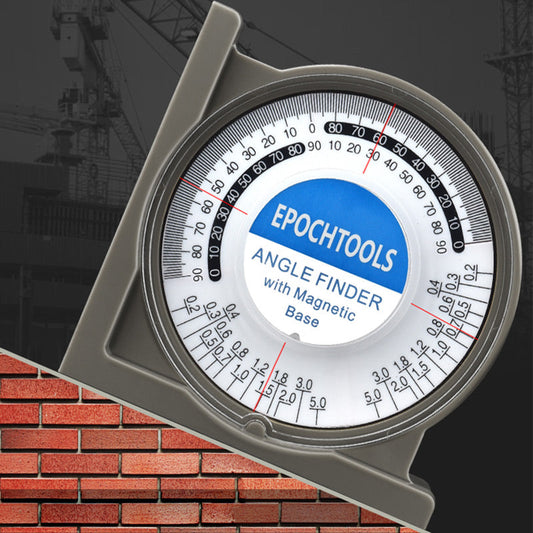 Instrumento de medición de ángulo multifuncional: parte inferior con fuerte magnetismo.