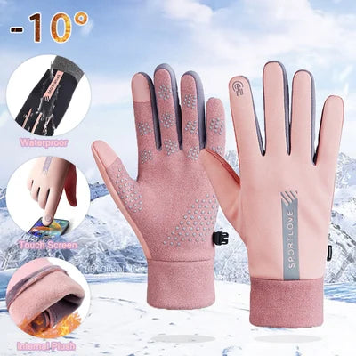 Guantes impermeables con pantalla táctil antideslizante y resistentes al frío