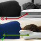 Almohada para el cuidado del cuello con esponjas de memoria transpirables en forma de cuerno de vaca